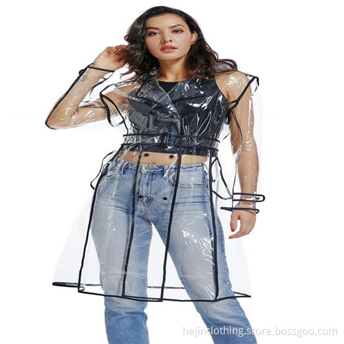 Translucent fire resistant pvc adult rainwear